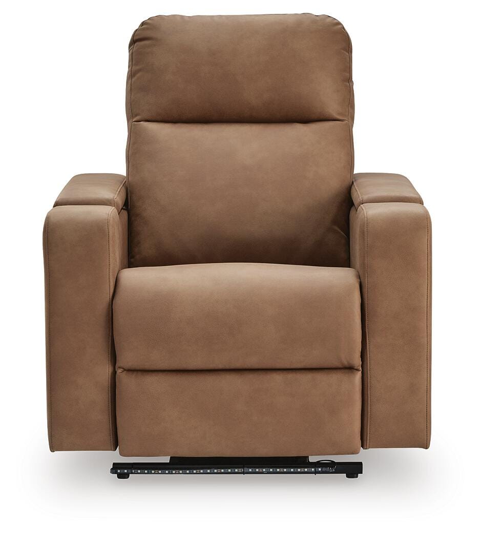 Lorrenton Glider PWR REC w/Audio System Faux Leather