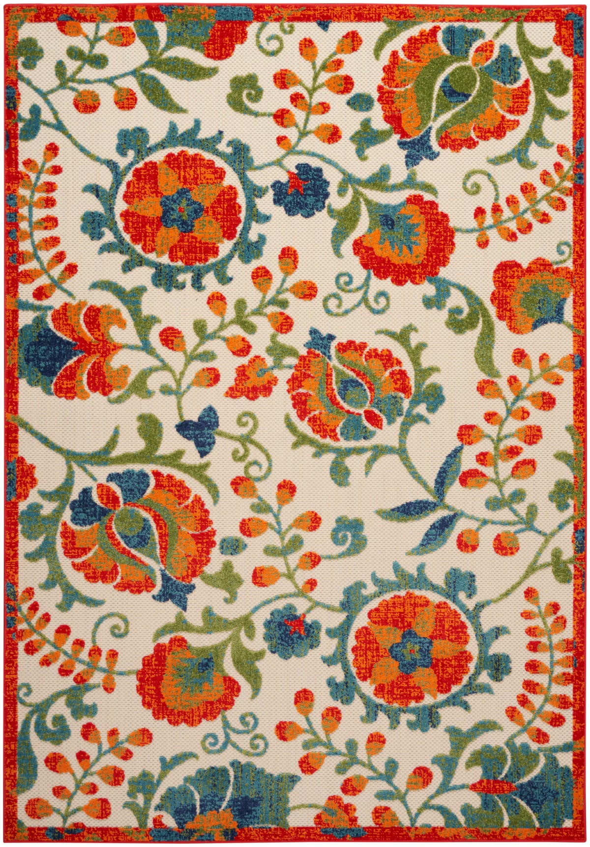 Aloha ALH17 Red Multicolor Rug - Rectangle