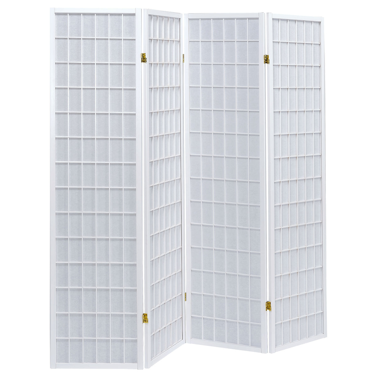 Roberto 4-Panel Room Divider Folding Shoji Screen - White