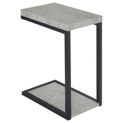 Beck Engineered Wood C-Shape Sofa Side Table - Cement