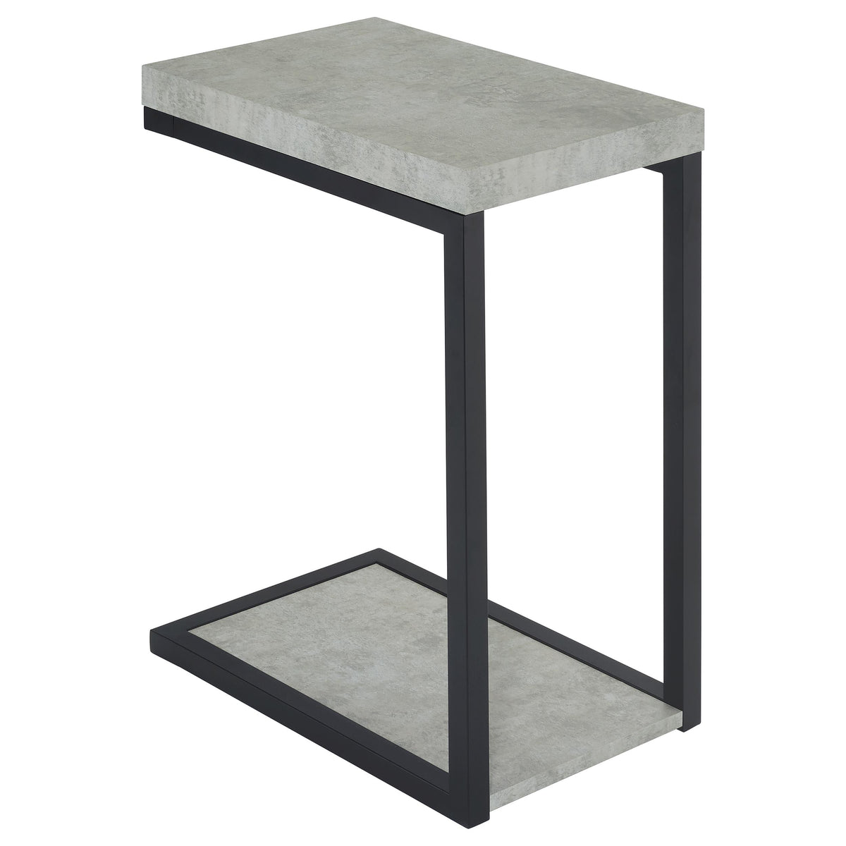 Beck Engineered Wood C-Shape Sofa Side Table - Cement