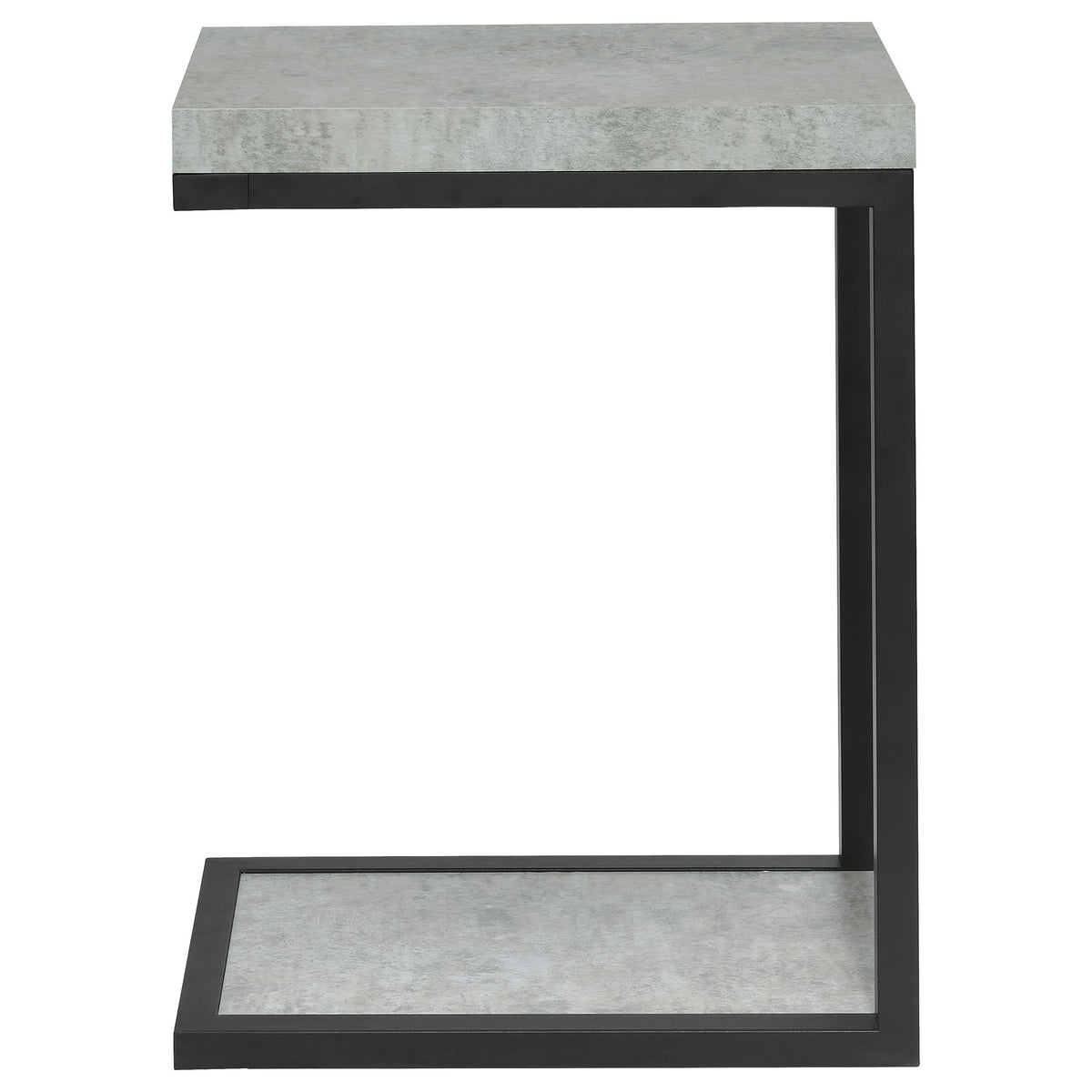 Beck Engineered Wood C-Shape Sofa Side Table - Cement