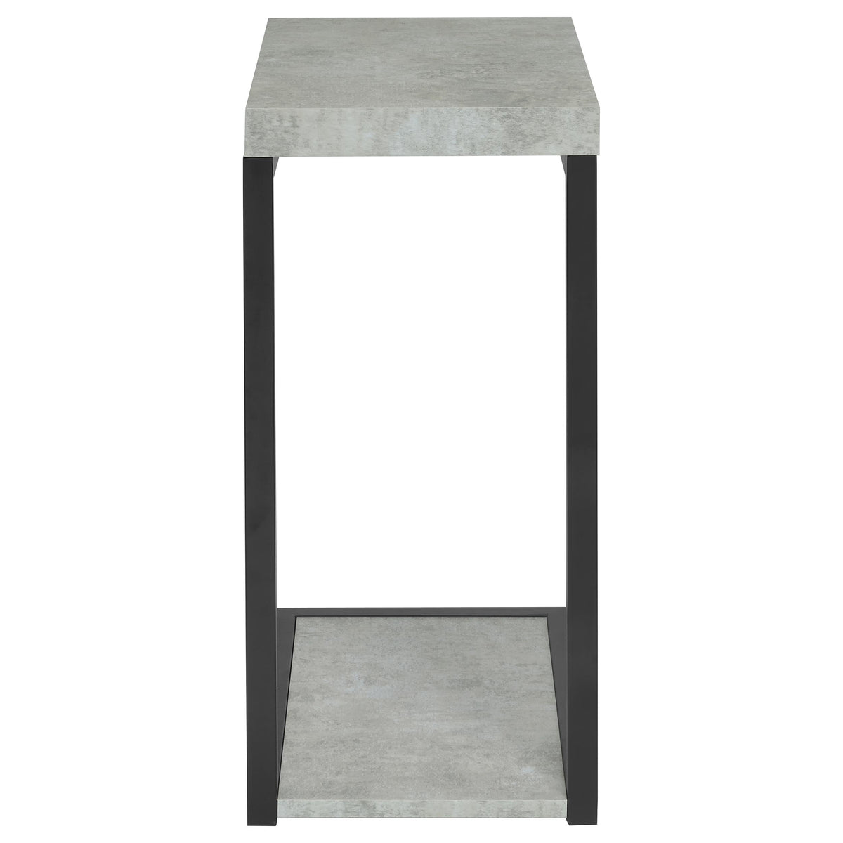 Beck Engineered Wood C-Shape Sofa Side Table - Cement