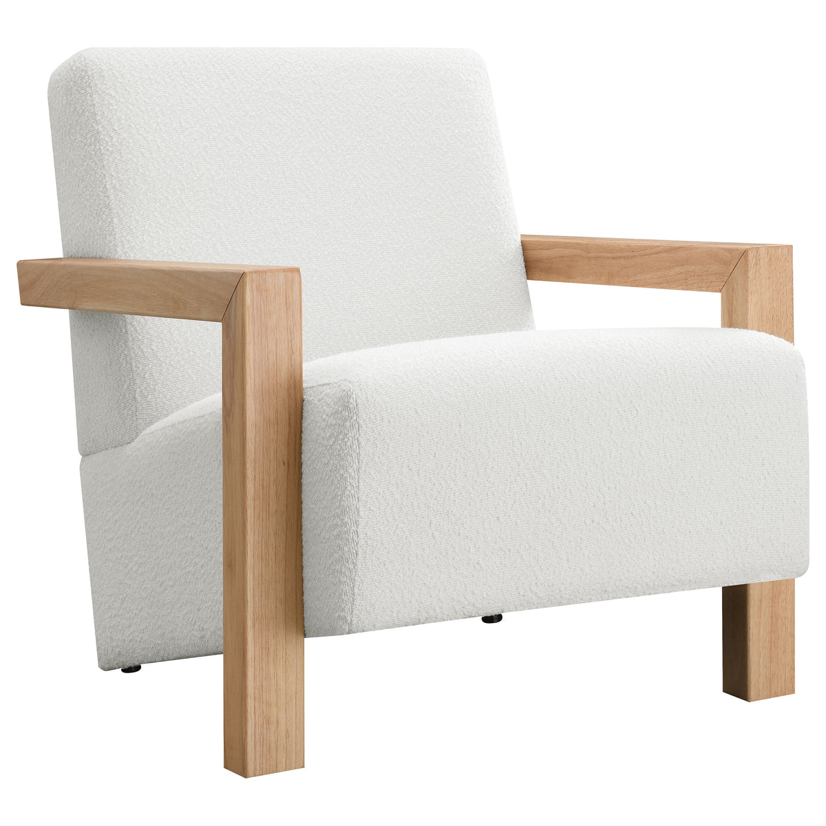 Fitzroy Boucle Upholstered Accent Arm Chair - Ivory Bouclé