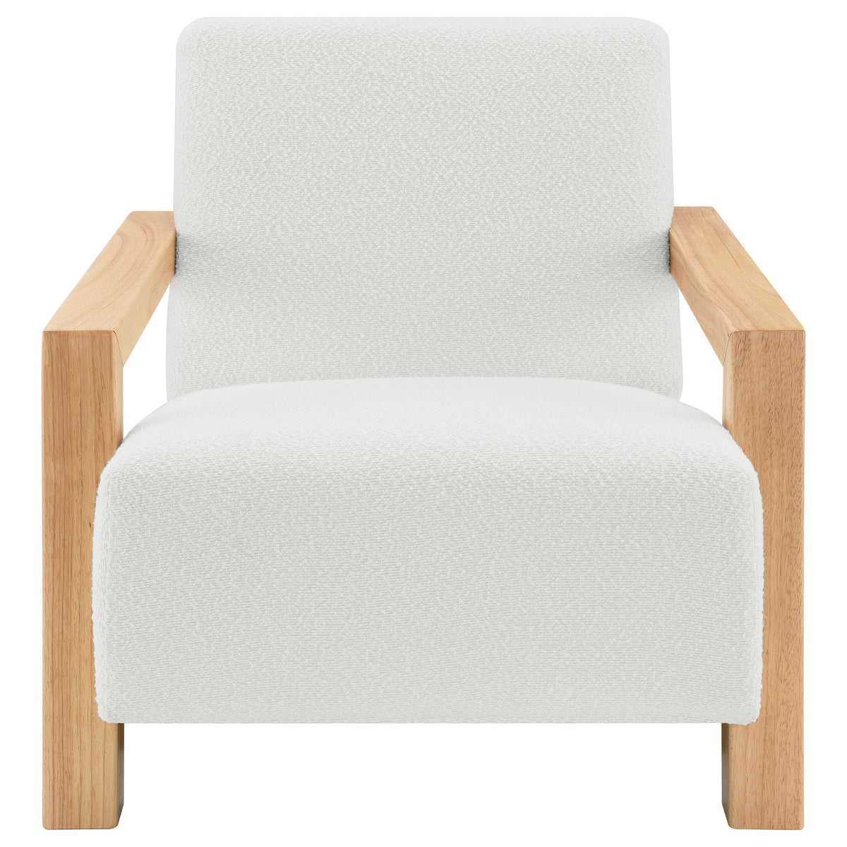 Fitzroy Boucle Upholstered Accent Arm Chair - Ivory Bouclé