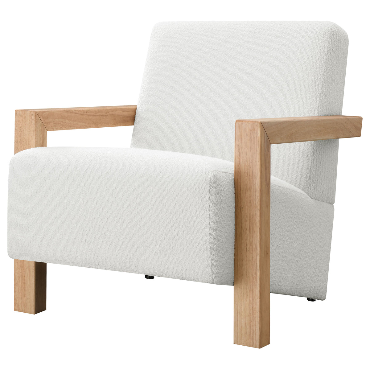Fitzroy Boucle Upholstered Accent Arm Chair - Ivory Bouclé