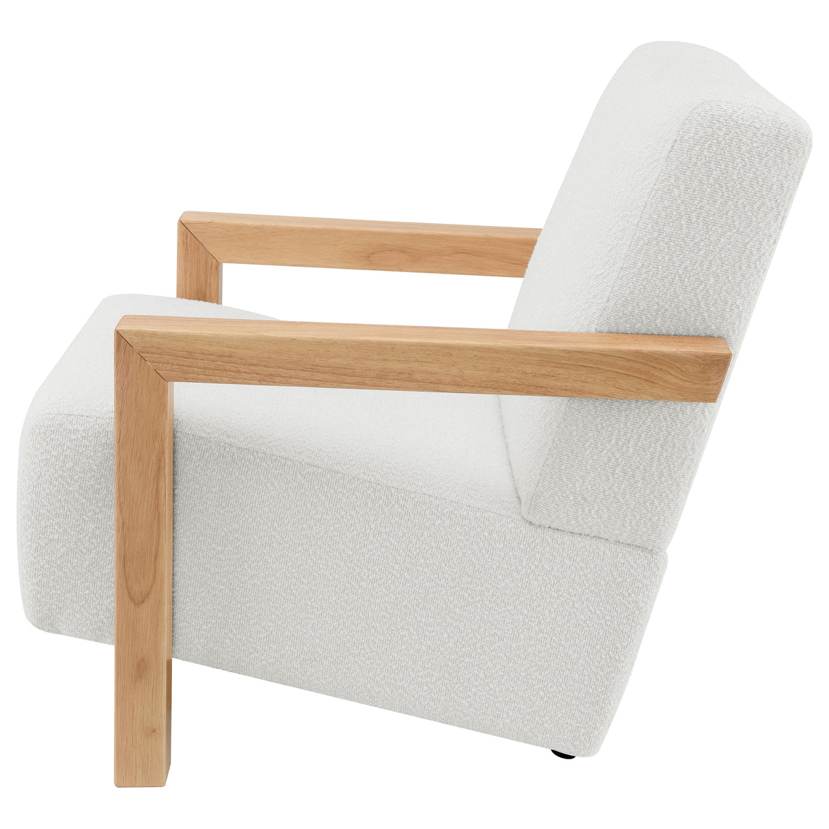Fitzroy Boucle Upholstered Accent Arm Chair - Ivory Bouclé