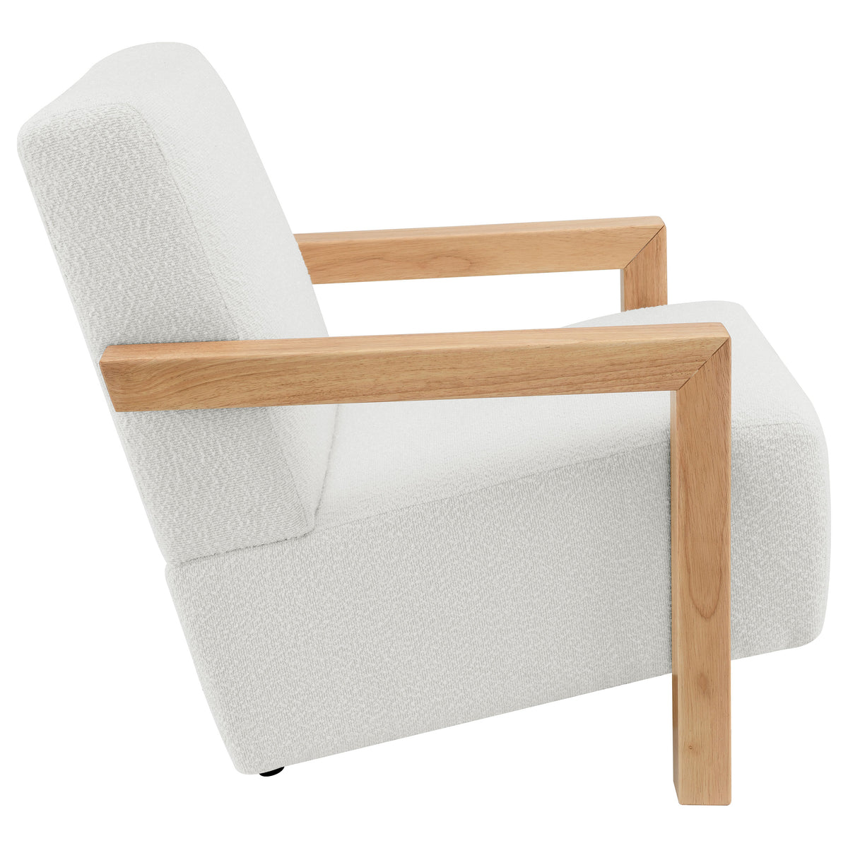 Fitzroy Boucle Upholstered Accent Arm Chair - Ivory Bouclé