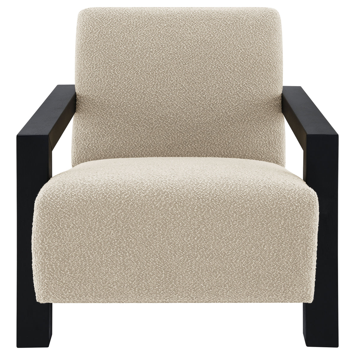 Fitzroy Boucle Upholstered Accent Arm Chair - Latte Bouclé