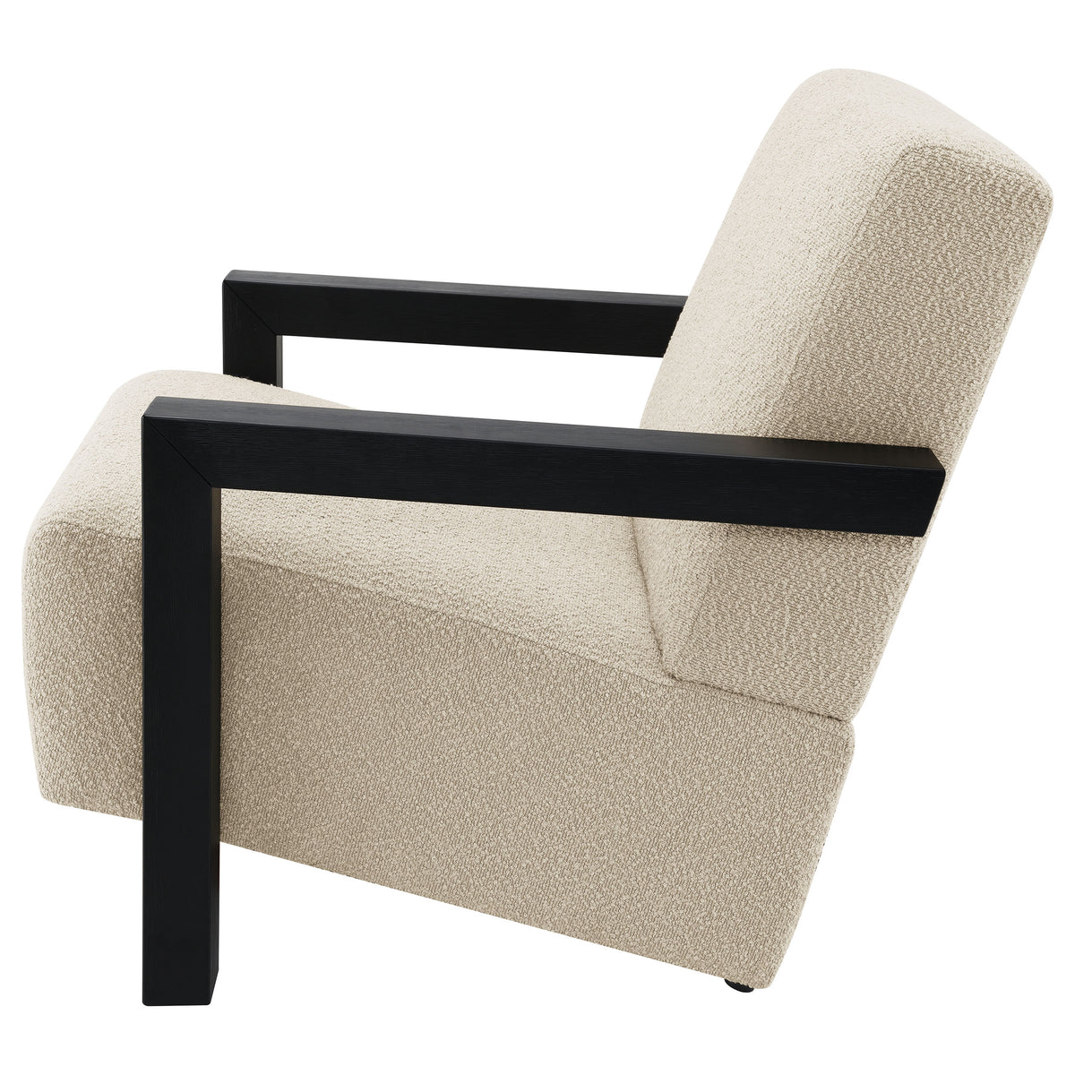 Fitzroy Boucle Upholstered Accent Arm Chair - Latte Bouclé
