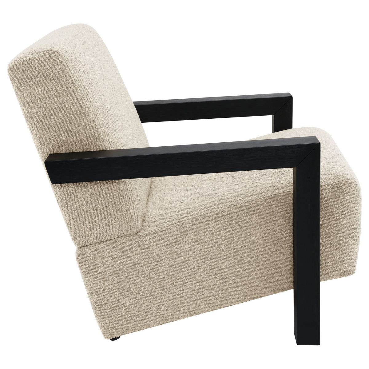 Fitzroy Boucle Upholstered Accent Arm Chair - Latte Bouclé