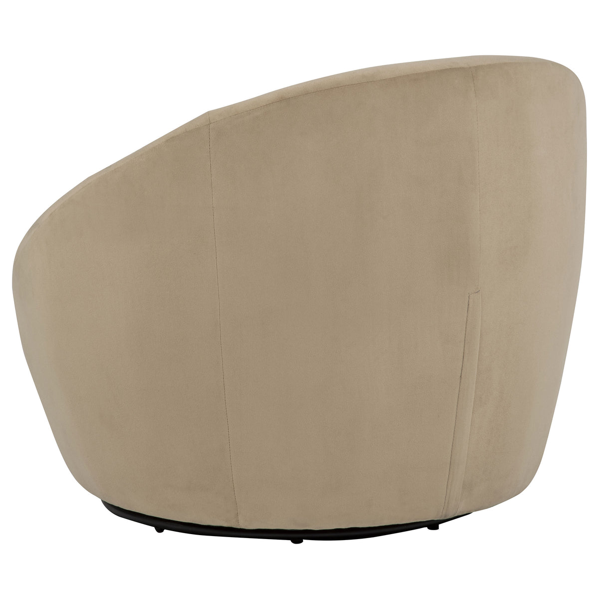 Myernick Velvet Upholstered Swivel Accent Chair - Camel