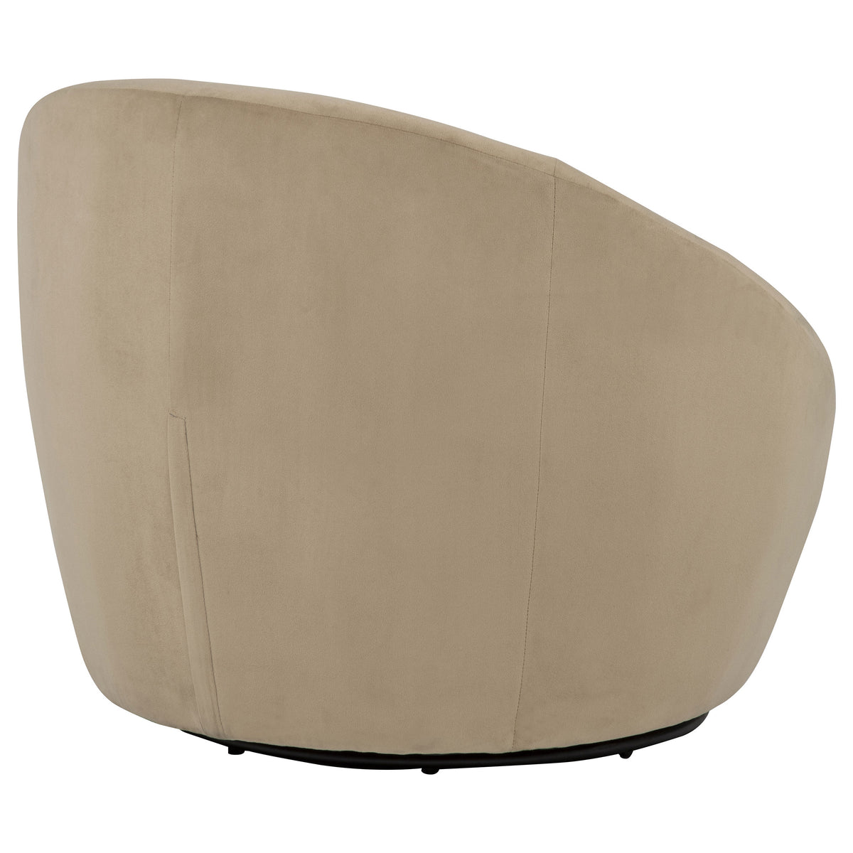 Myernick Velvet Upholstered Swivel Accent Chair - Camel