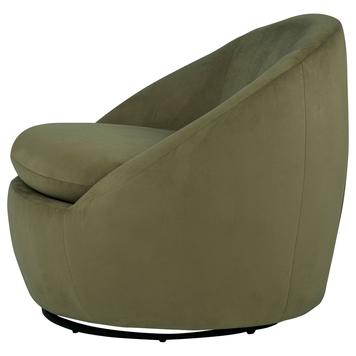 Myernick Velvet Upholstered Swivel Accent Chair - Olive
