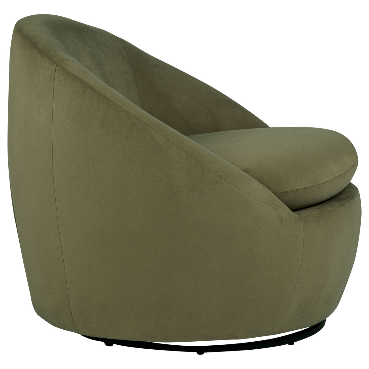 Myernick Velvet Upholstered Swivel Accent Chair - Olive