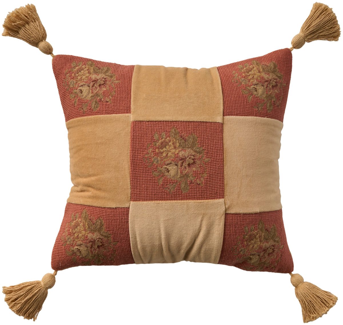 Vintage Pillow VAN9 Coral 18" x 18" Throw Pillows