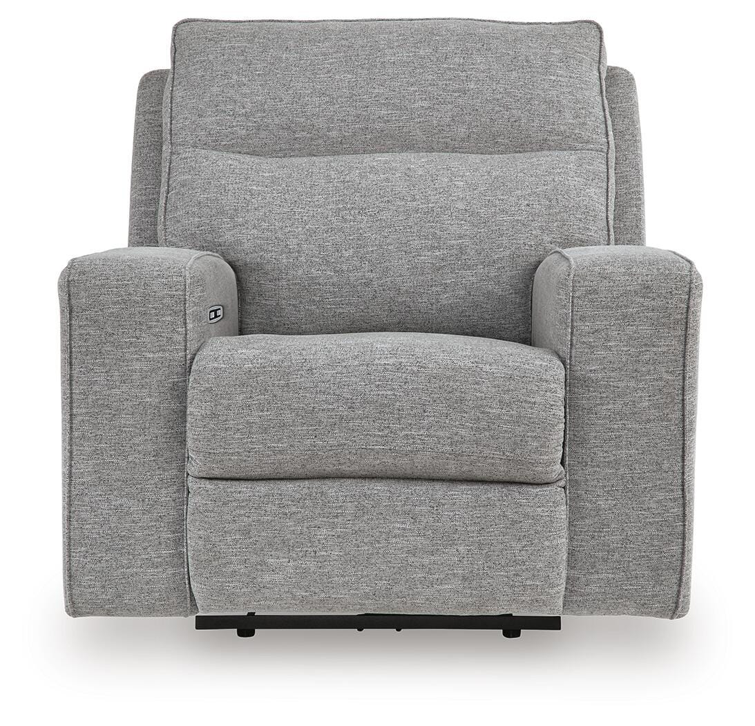 Biscoe PWR Recliner/ADJ Headrest Textured Next-Gen Nuvella™ Performance Fabric