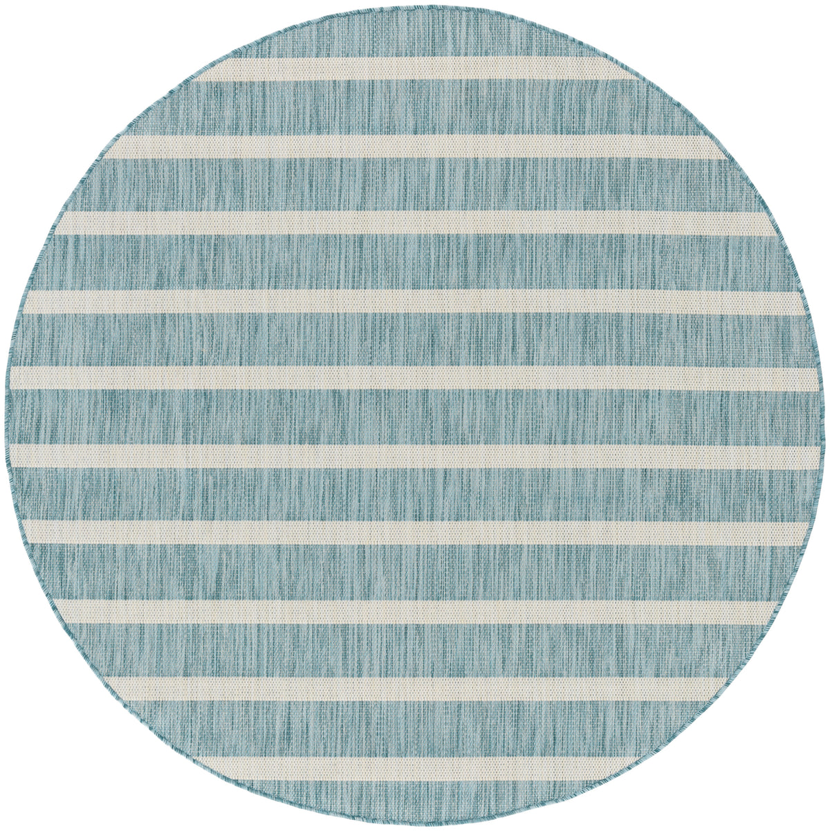 Positano POS03 Aqua Ivory Rug - Round