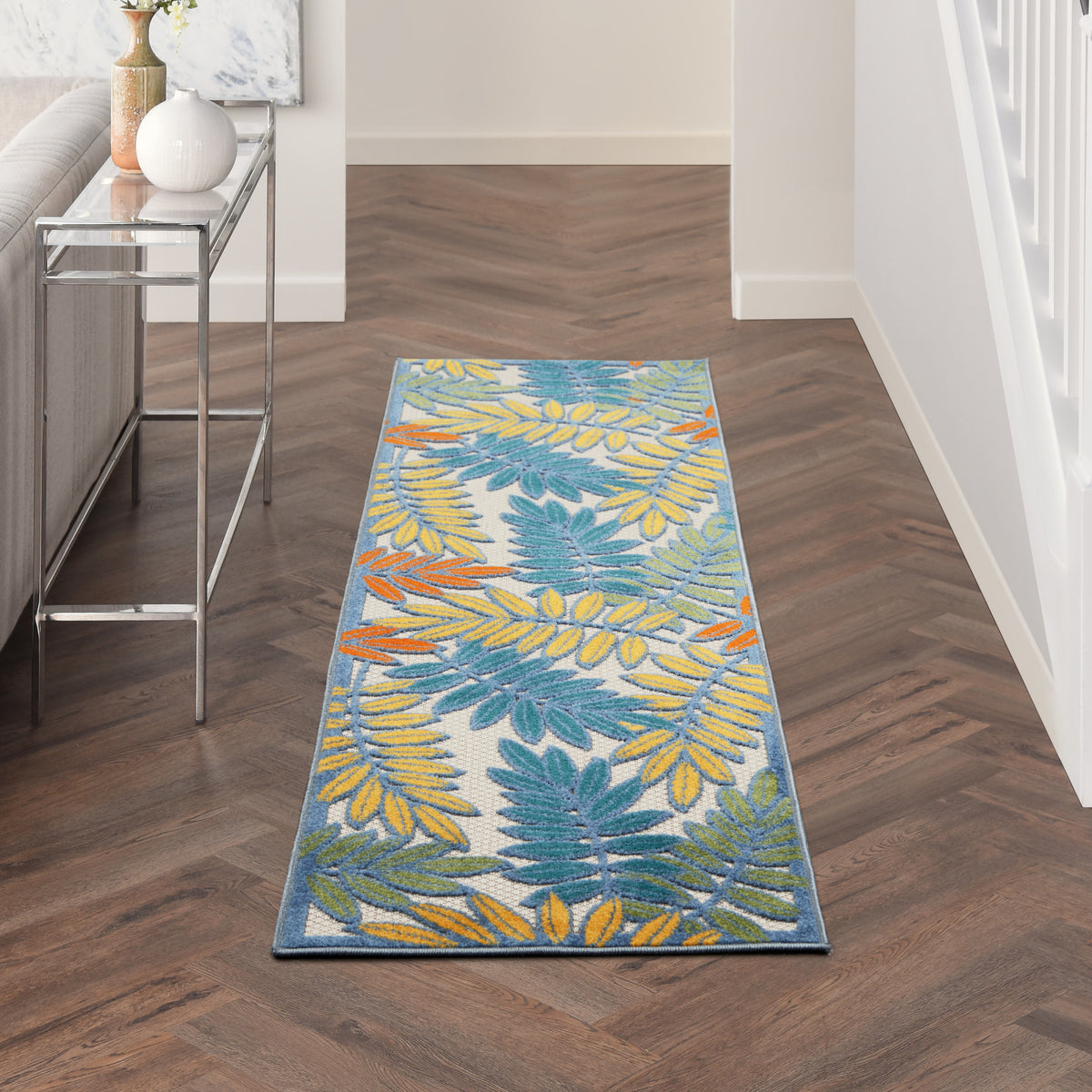 Aloha ALH18 Ivory Multicolor Rug - room scene