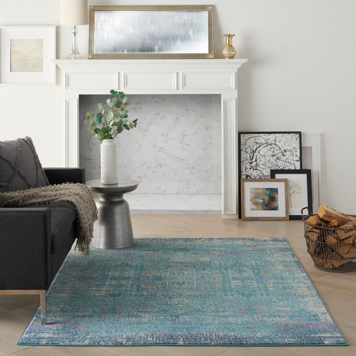 Passion PSN38 Blue Rug - room scene
