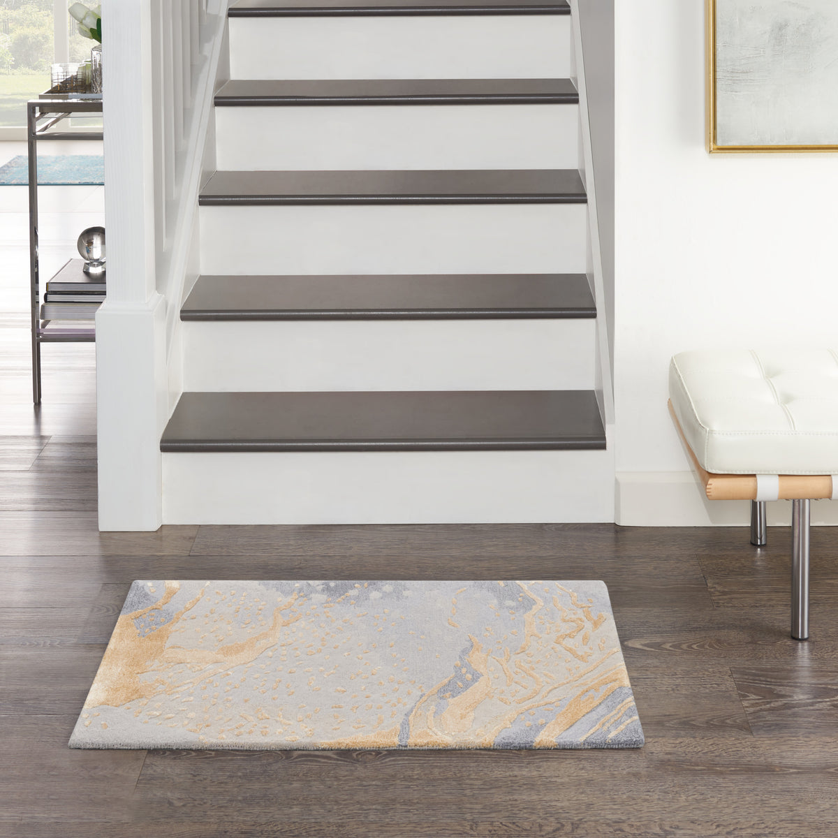Prismatic PRS28 Grey Gold Rug - room scene