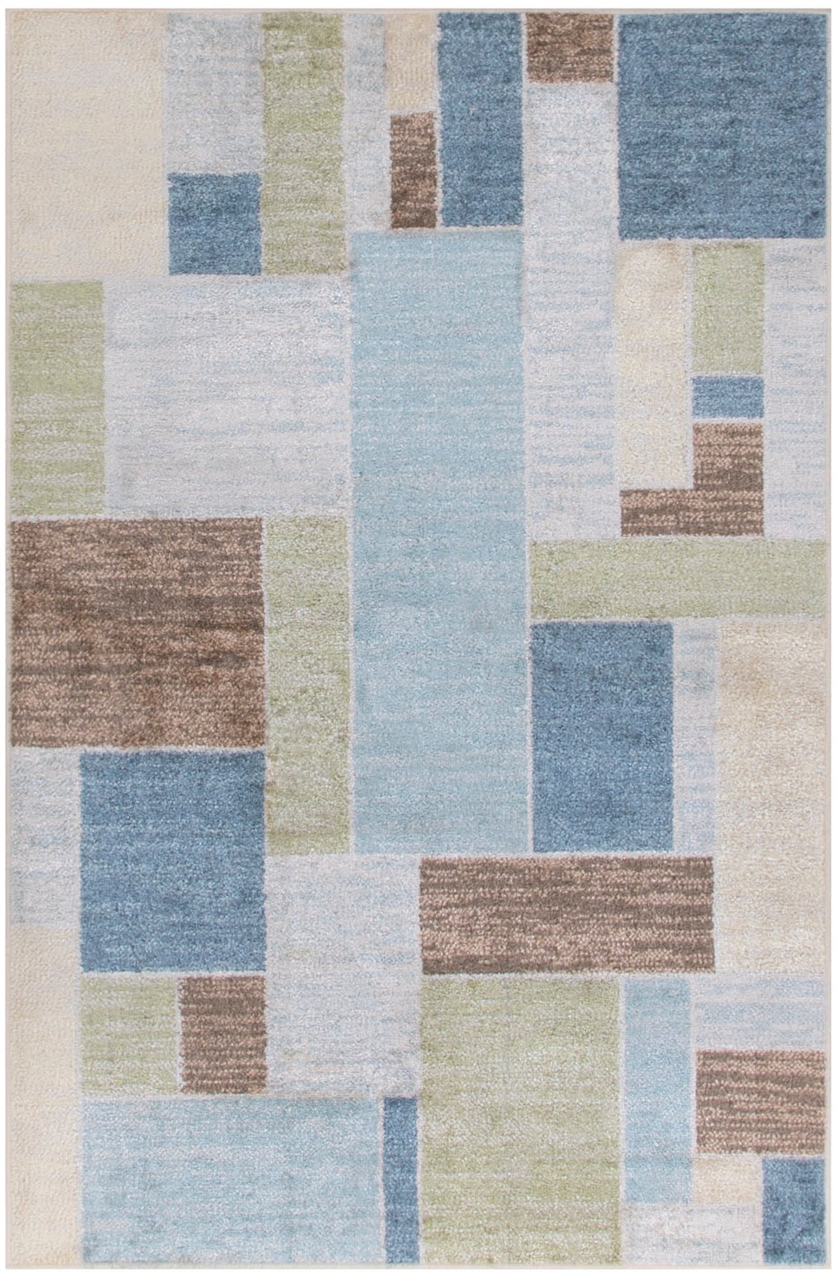 Astra Machine Washable ASW09 Blue Green Multi Rug - Rectangle