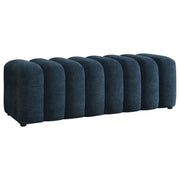 Summer Upholstered Channel Accent Bench - Navy