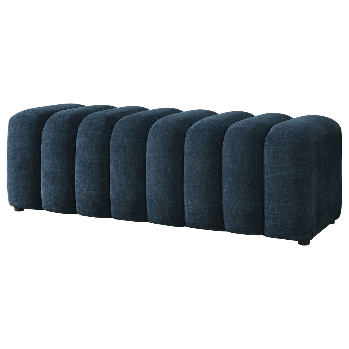 Summer Upholstered Channel Accent Bench - Navy