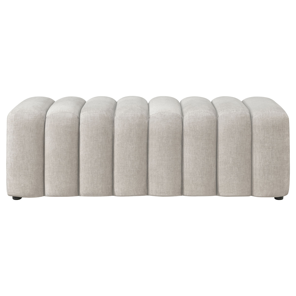 Summer Upholstered Channel Accent Bench - Greige