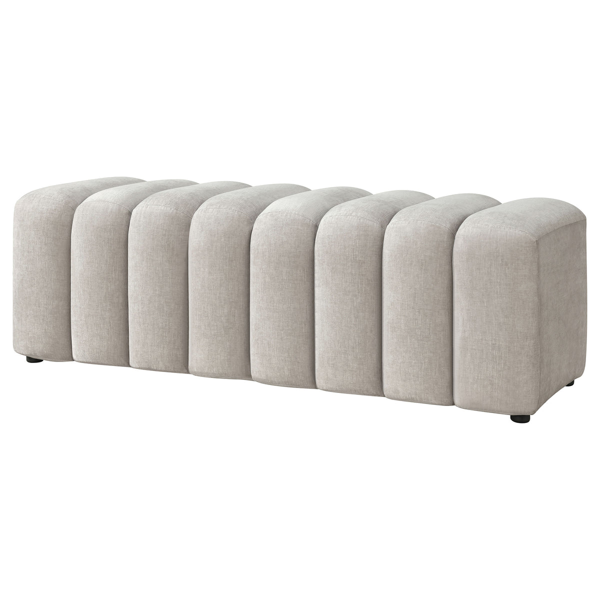 Summer Upholstered Channel Accent Bench - Greige