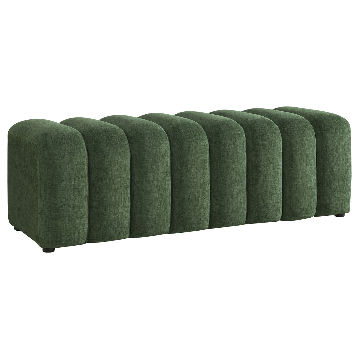 Summer Upholstered Channel Accent Bench - Green