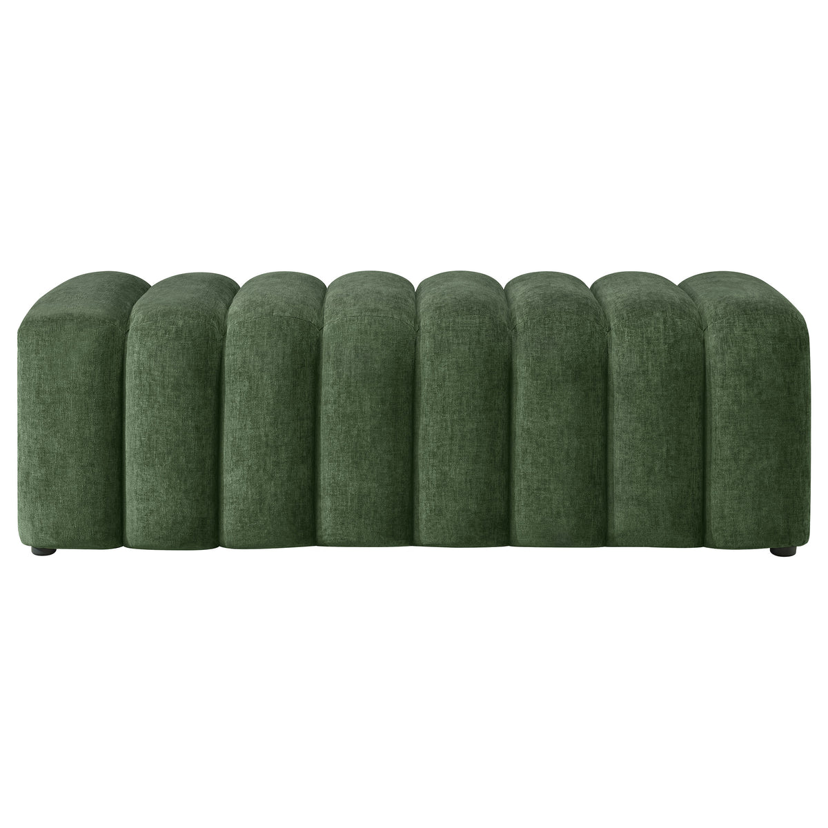Summer Upholstered Channel Accent Bench - Green