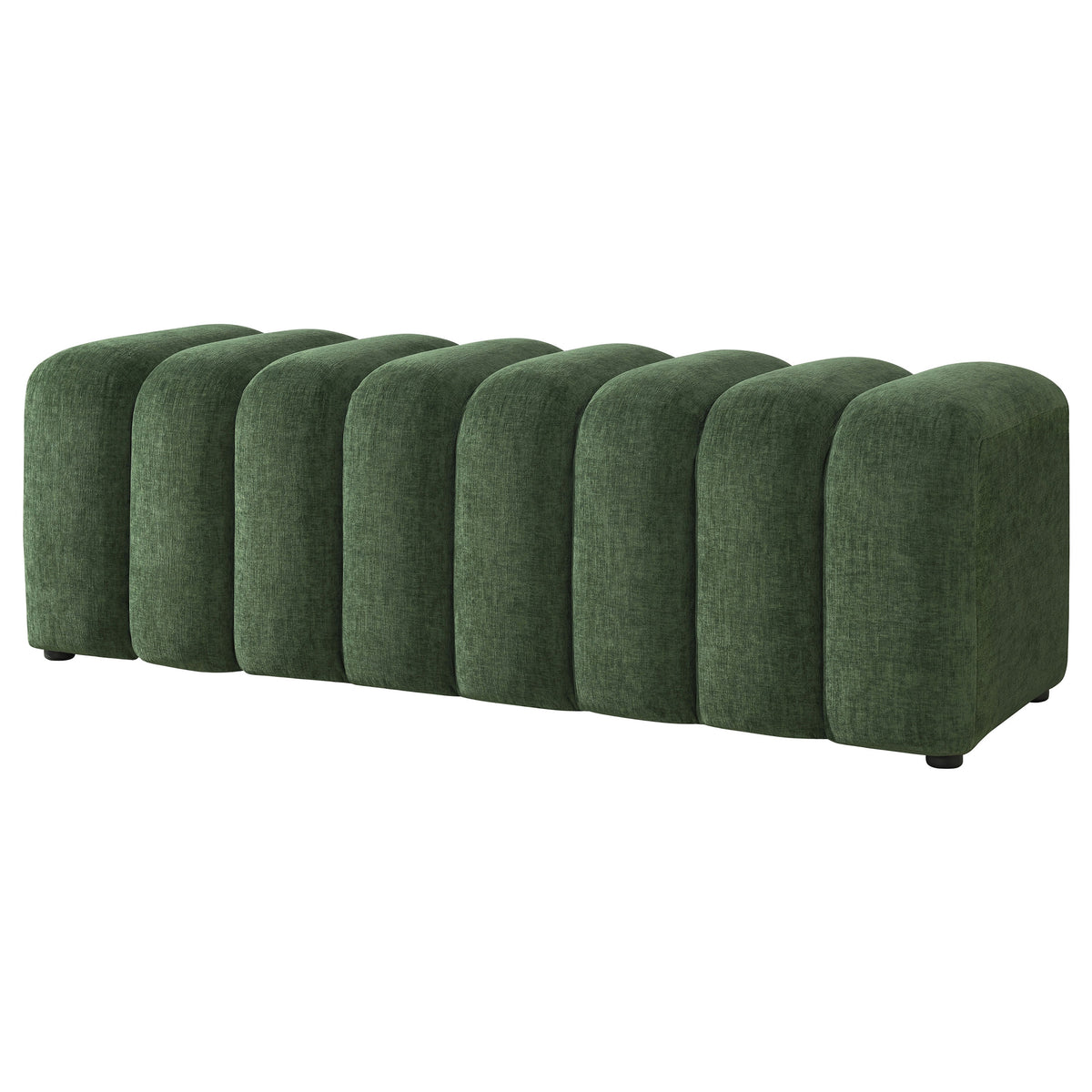 Summer Upholstered Channel Accent Bench - Green