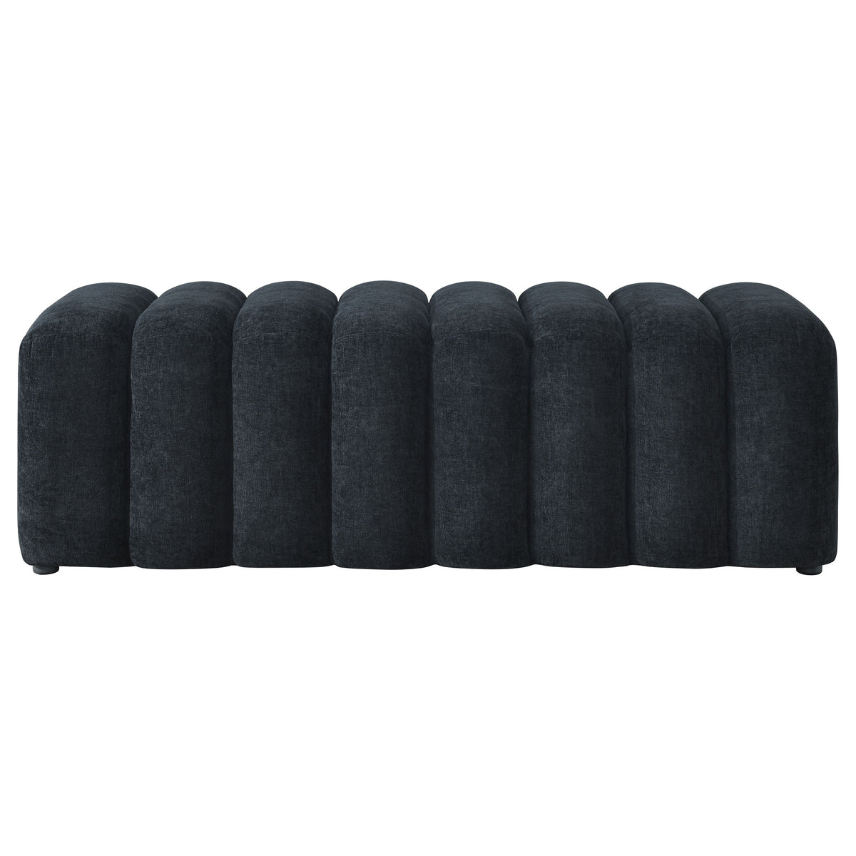Summer Upholstered Channel Accent Bench - Black