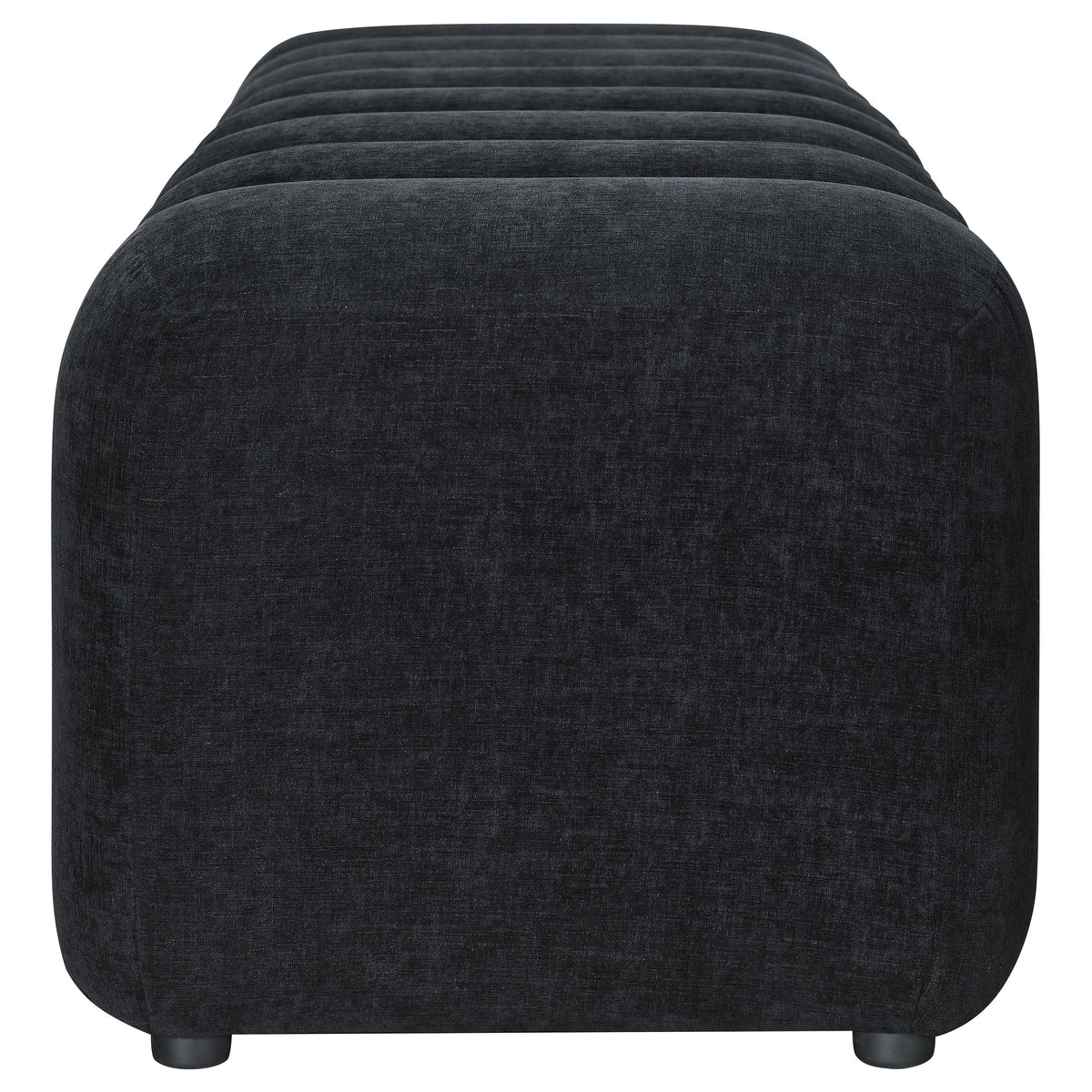 Summer Upholstered Channel Accent Bench - Black