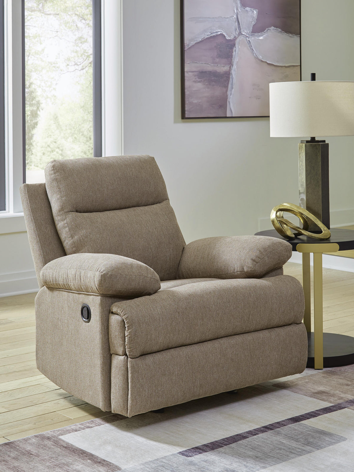 Side-Swipe Rocker Recliner Chenille