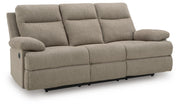 Side-Swipe REC Sofa w/Drop Down Table Chenille