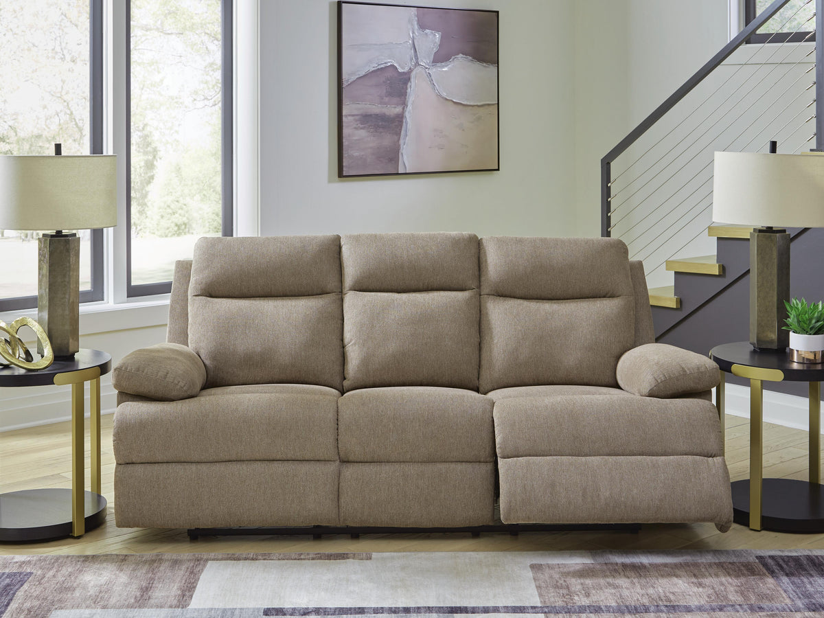 Side-Swipe REC Sofa w/Drop Down Table Chenille