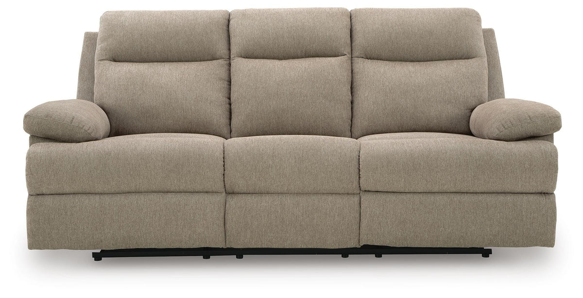 Side-Swipe REC Sofa w/Drop Down Table Chenille