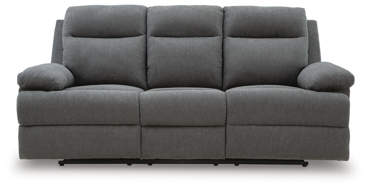 Side-Swipe REC Sofa w/Drop Down Table Chenille
