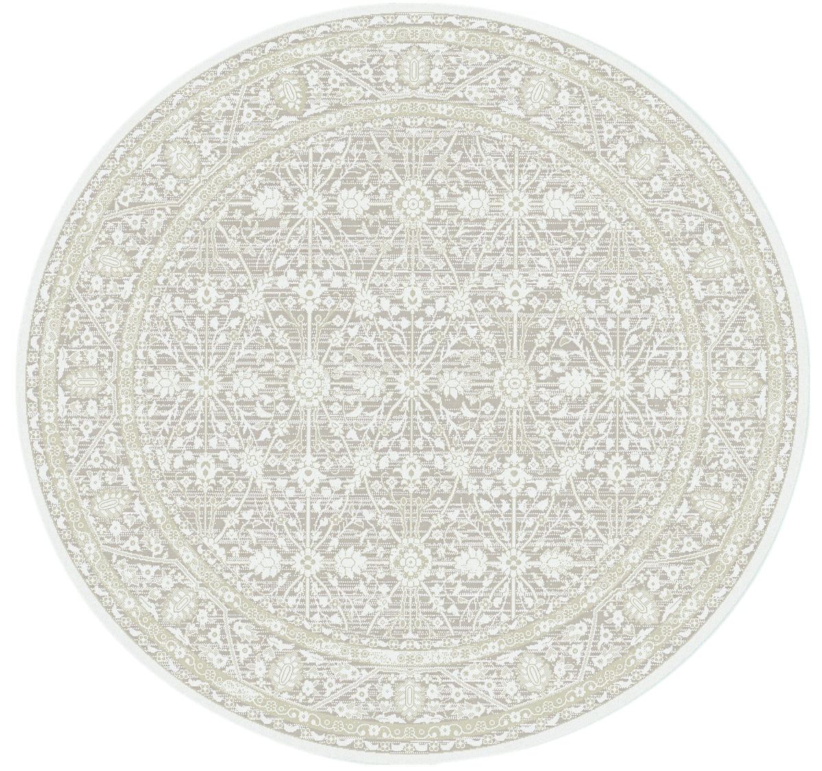 Dekor DEK03 Ivory Beige Rug - Round