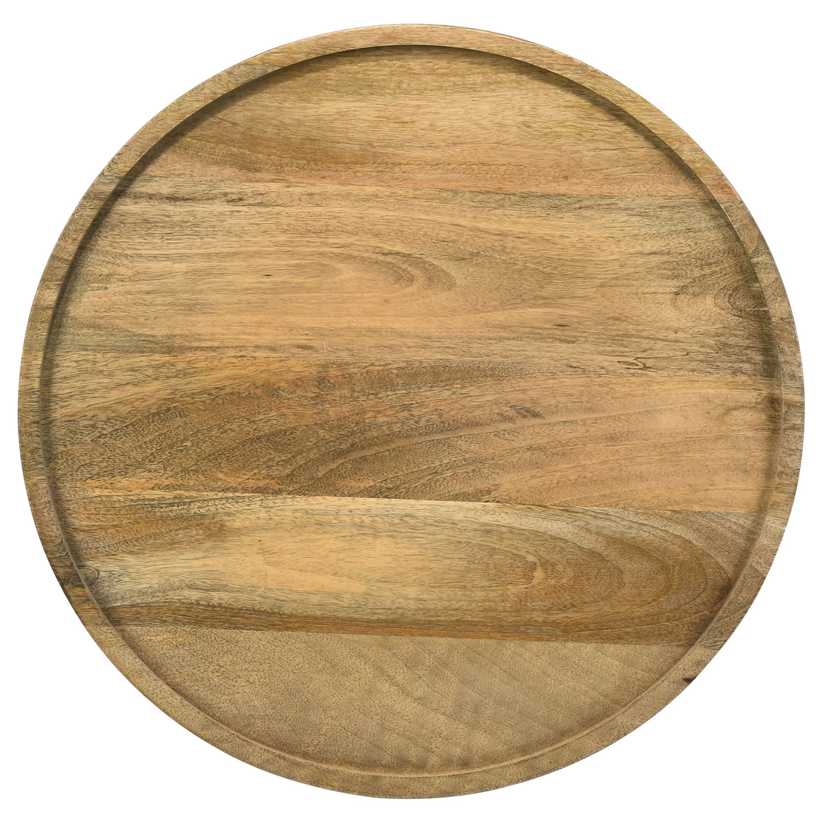 Ixia Round Solid Mango Wood Accent Side Table - Natural