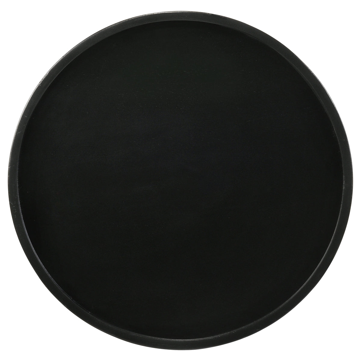 Ixia Round Solid Mango Wood Accent Side Table - Black Stain