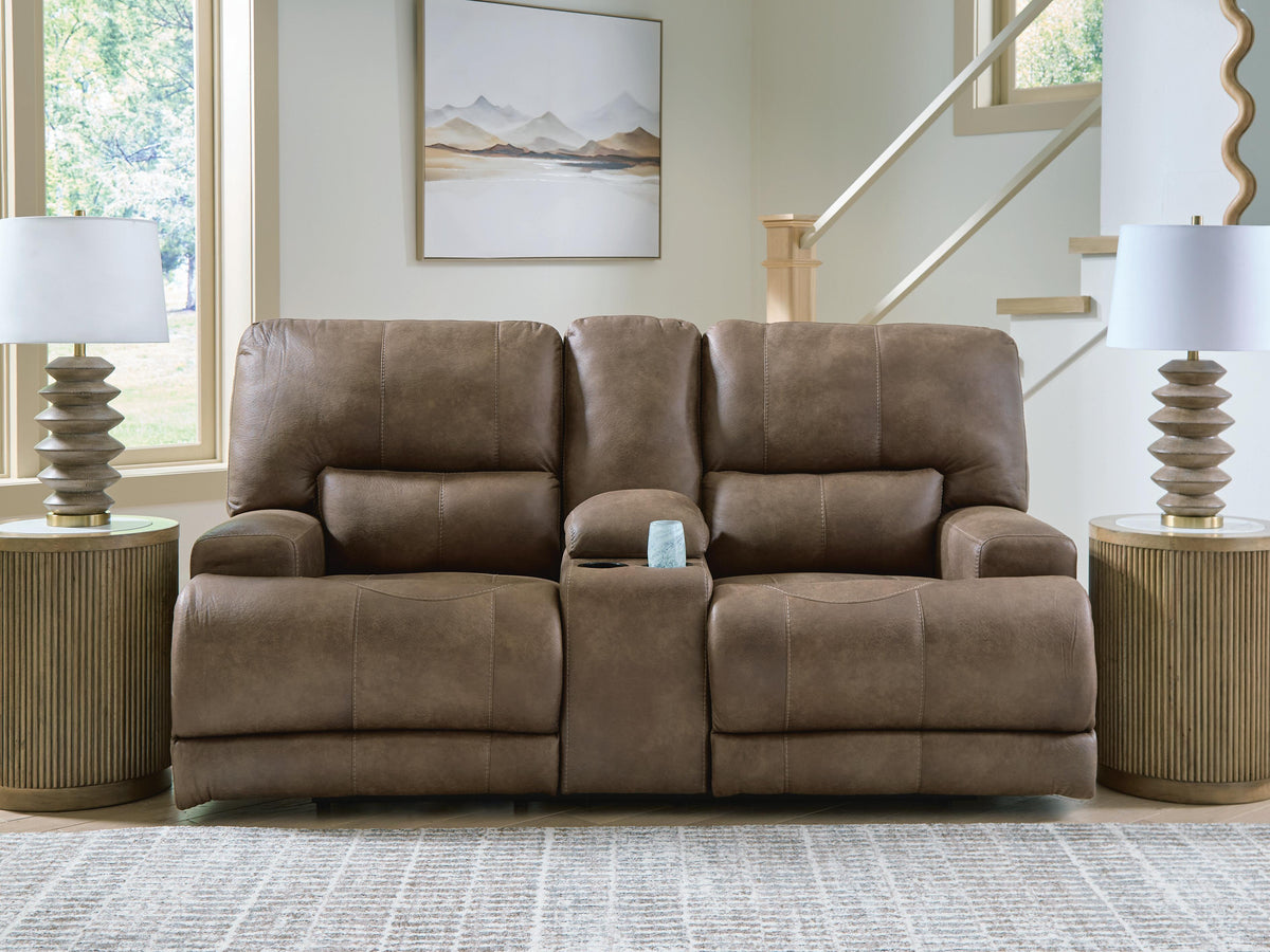 Beckley Place PWR REC Loveseat/CON/ADJ HDRST Faux Leather