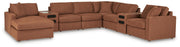 Modmax 8-PC Sectional with Chaise and Audio Consoles Next-Gen Nuvella™ Performance Fabric