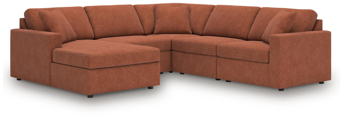 Modmax 5-Piece Sectional with Chaise Next-Gen Nuvella™ Performance Fabric