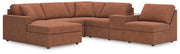 Modmax 6-Piece Sectional with Chaise and Storage Console Next-Gen Nuvella™ Performance Fabric