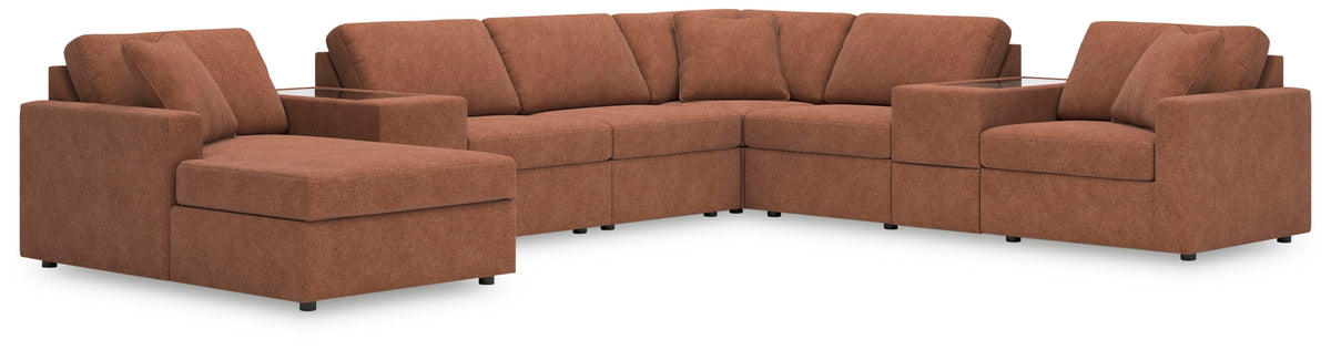 Modmax 8-Piece Sectional with Chaise and Storage Consoles Next-Gen Nuvella™ Performance Fabric