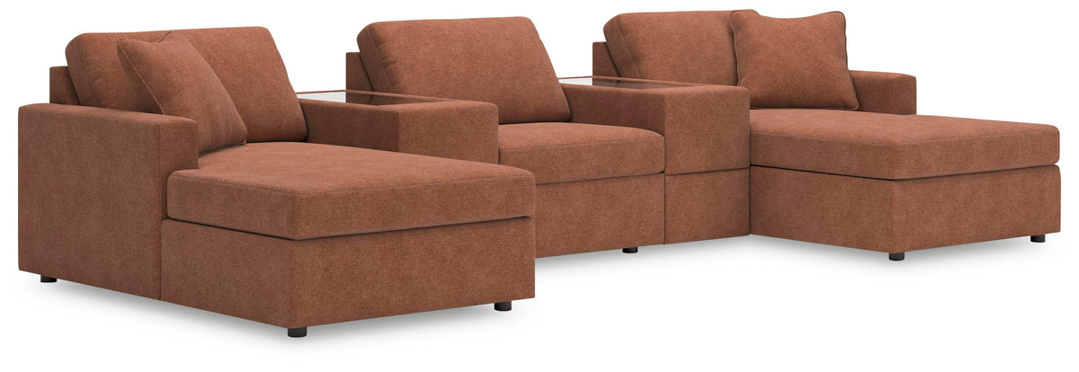 Modmax 5-Piece Pit Sectional with Storage Consoles Next-Gen Nuvella™ Performance Fabric