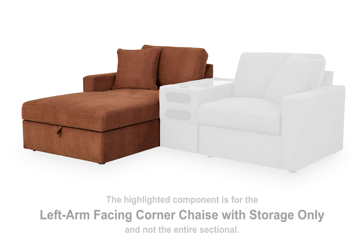 Modmax LAF Corner Chaise w/Storage Next-Gen Nuvella™ Performance Fabric